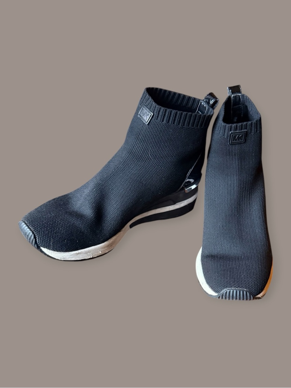 Michael Kors Men's Black Knit Slip-On Sock Sneakers